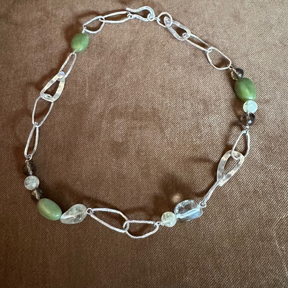 Silpada Sterling Silver Jade Citrine Smoky Quartz Necklace - Picture 2 of 8